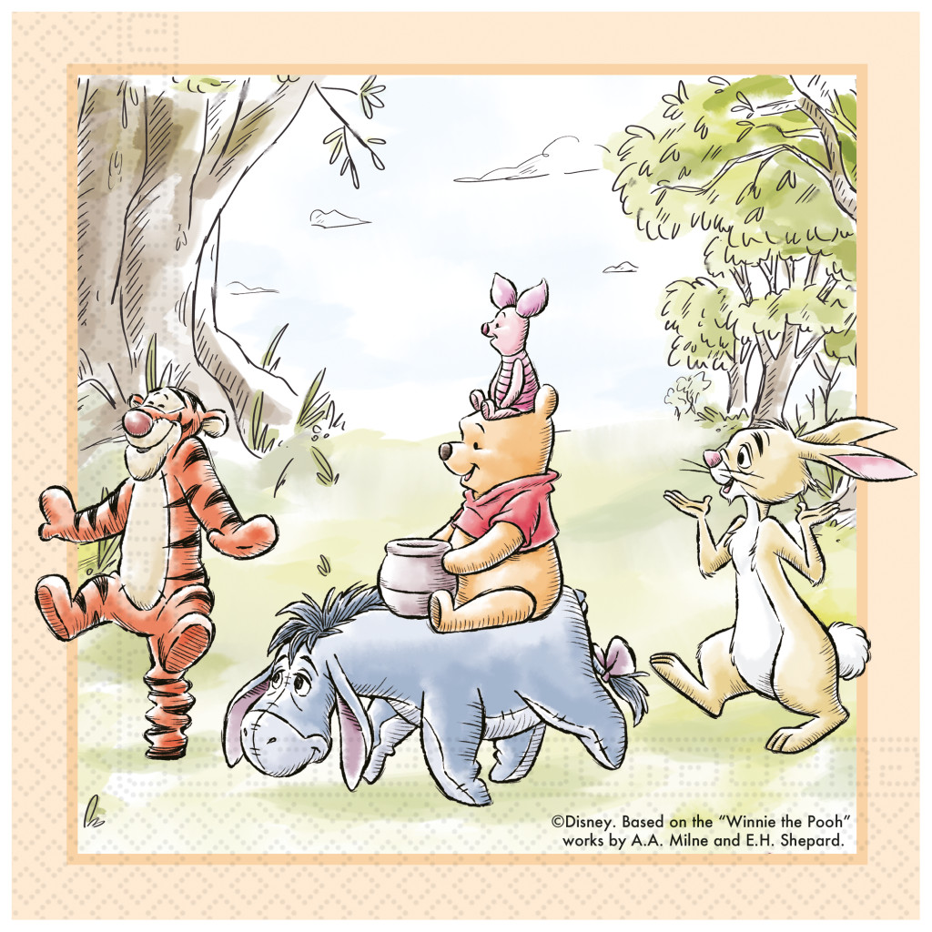 Disney Winnie the Pooh Loves Nature Παιδικές Χαρτοπετσέτες 20 τεμάχια 33x33 cm FSC