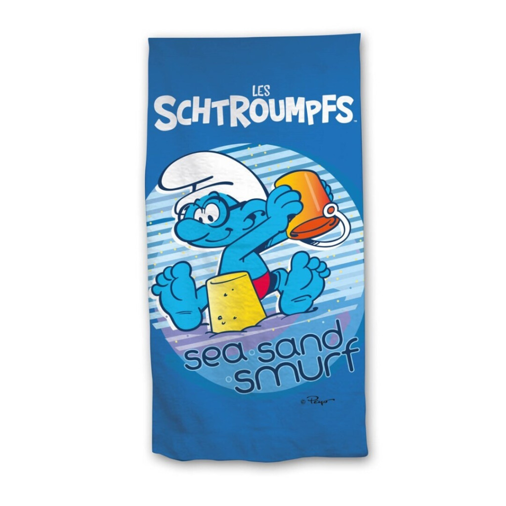Smurfs Sea Sand Πετσέτα Μπάνιου και Παραλίας 70x140cm (Fast Dry)