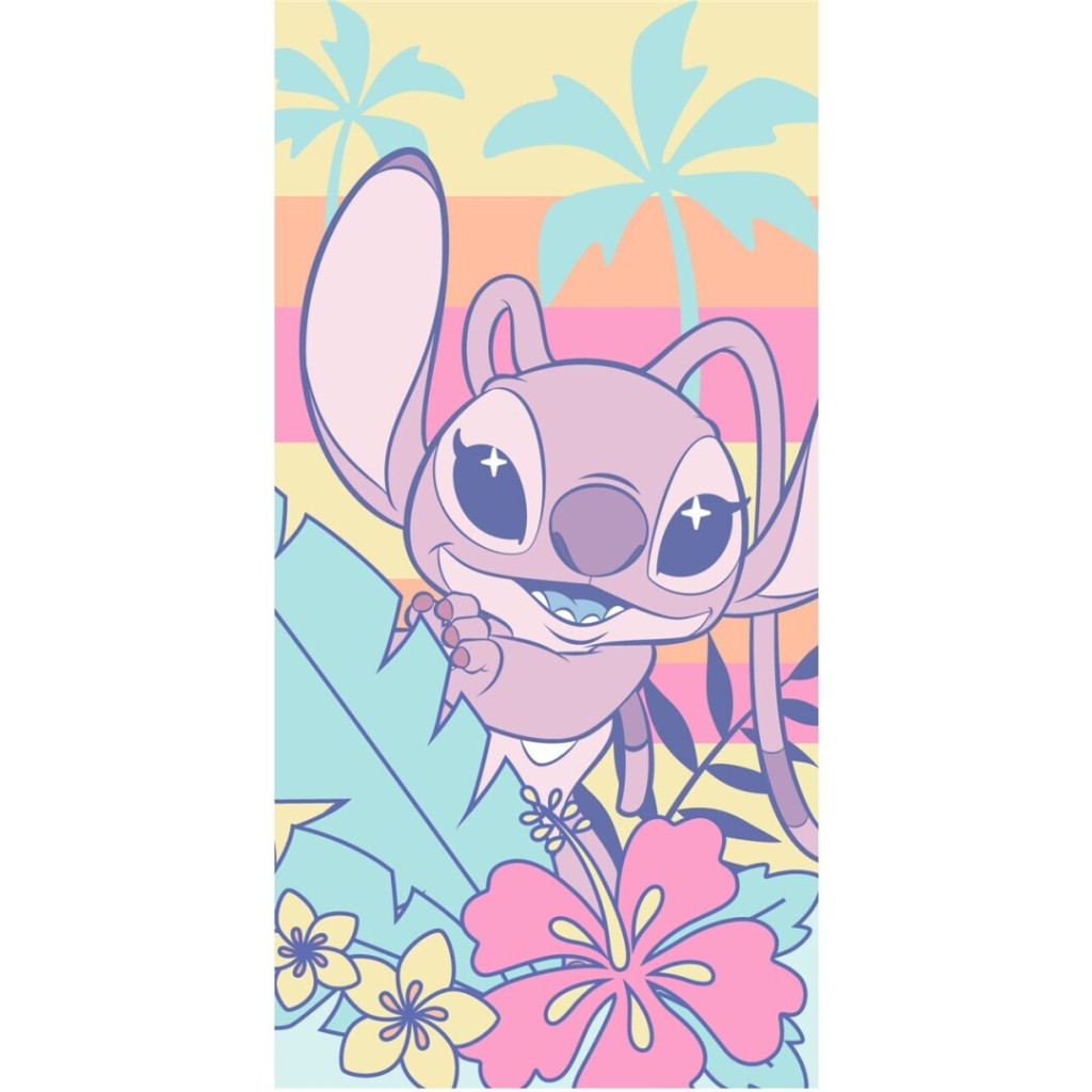 Disney Lilo & Stitch Floral Escape Πετσέτα Μπάνιου & Θαλάσσης (Fast Dry) 100% microfiber 70×140 cm