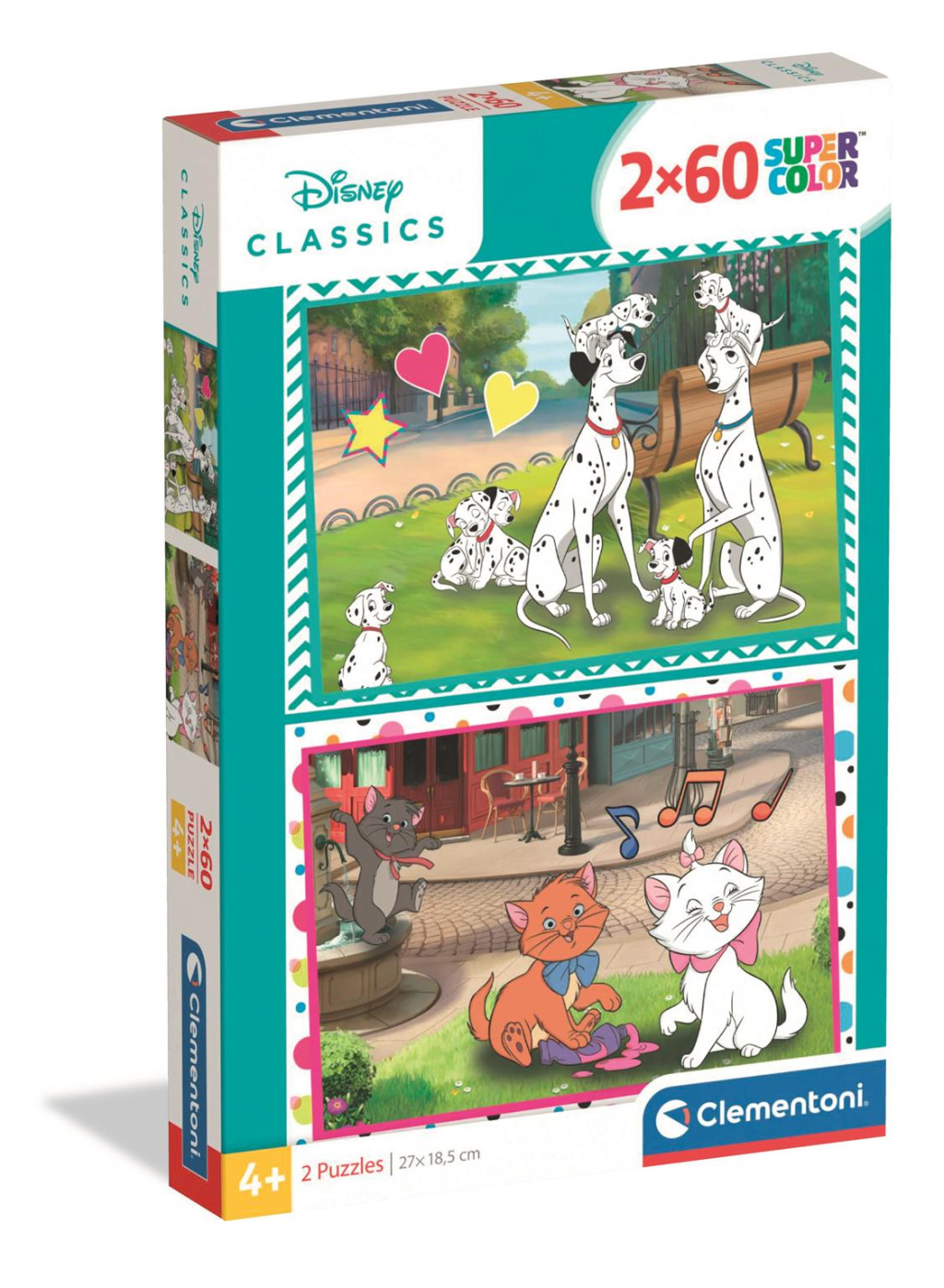 Disney Classics Love Σετ 2x60 τεμάχια puzzle Clementoni