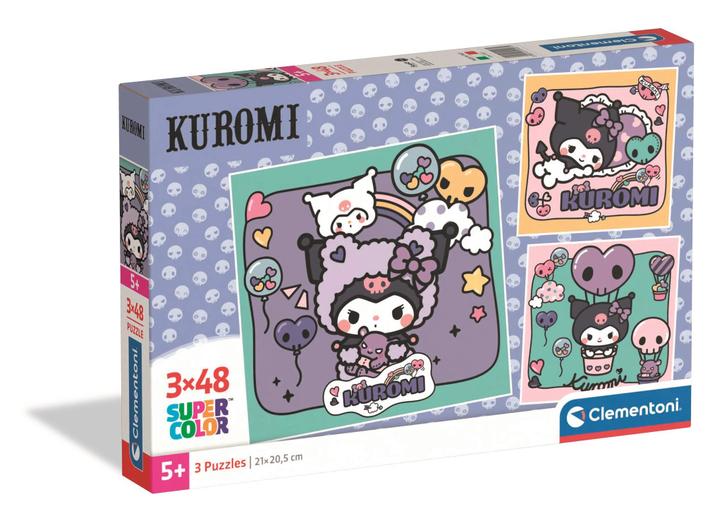 Hello Kitty Kuromi Puzzle Clementoni 3×48 Τεμαχίων