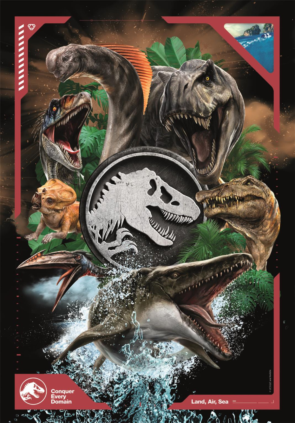 Alternative view of Jurassic World Dominance 180 τεμάχια Clementoni puzzle