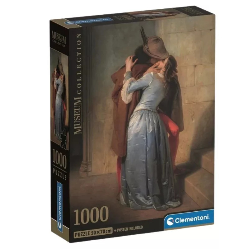 Art Hayez The Kiss 1000 Τεμάχια Puzzle Συμπαγούς Σχεδιασμού Clementoni