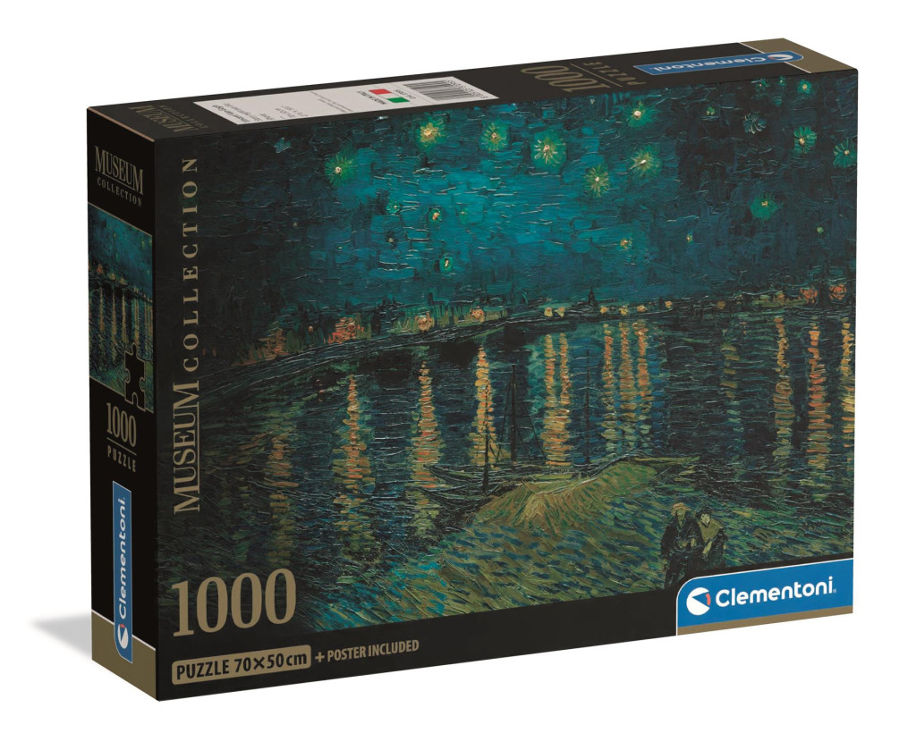 Art Starry Night Over the RhĂ'ne 1000 τεμάχια Puzzle Συμπαγούς Συσκευασίας Clementoni