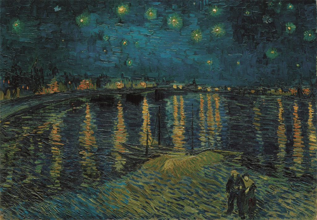 Alternative view of Art Starry Night Over the RhĂ'ne 1000 τεμάχια Puzzle Συμπαγούς Συσκευασίας Clementoni