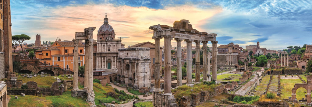 Alternative view of Cities The Eternal Empire Rome 1000 τεμάχια panoramic puzzle Clementoni