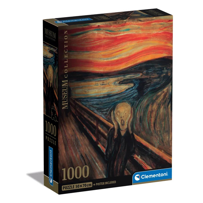 Art Munch The Scream 1000 Τεμάχια Puzzle Συμπαγούς Σχεδιασμού Clementoni
