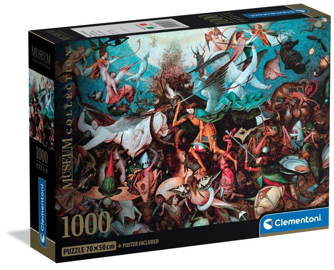 Art Bruegel The Fall of the Rebel Angels Puzzle 1000 Τεμαχίων Συμπαγούς Σχεδιασμού Clementoni