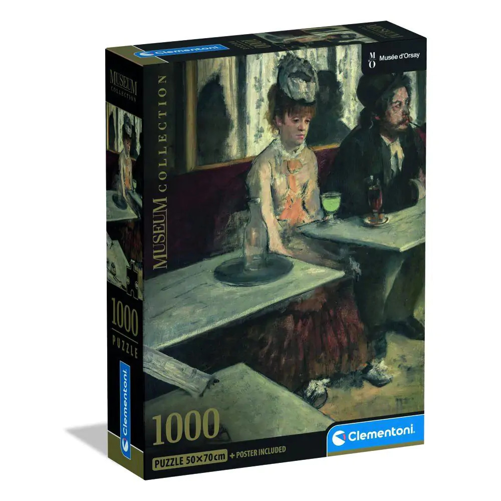 Art Degas In a Café Puzzle 1000 Τεμαχίων Συμπαγούς Σχεδιασμού Clementoni