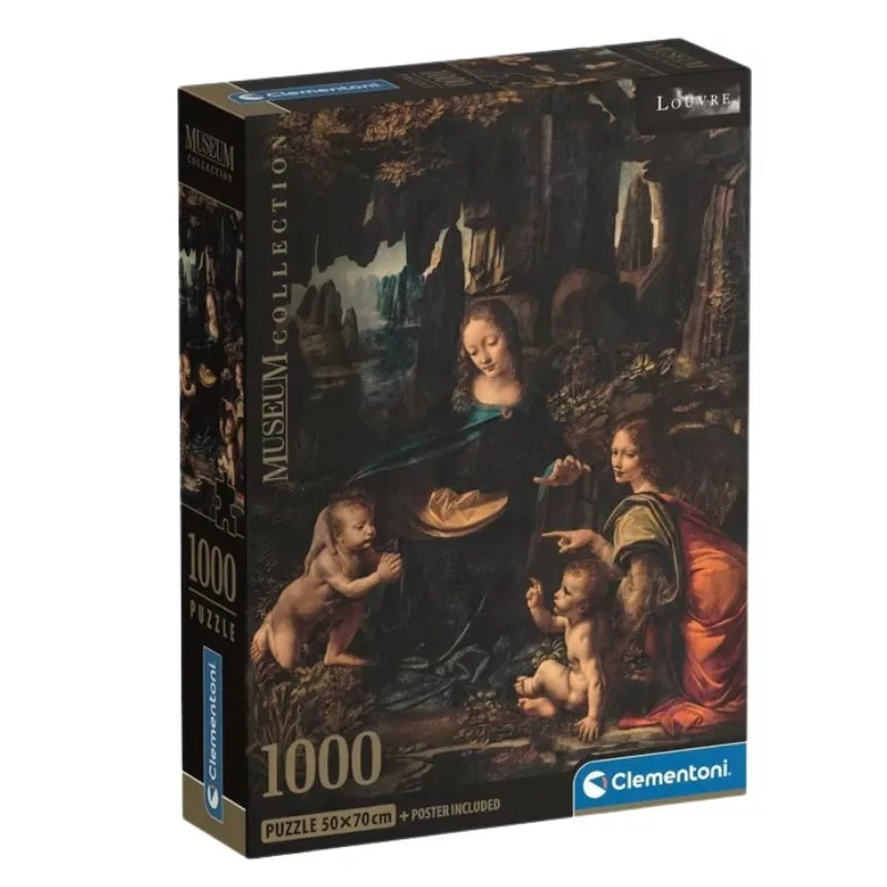 Art Da Vinci Rocky Madonna Παιδικό Puzzle 1000 Τεμαχίων Συμπαγούς Σχεδιασμού Clementoni