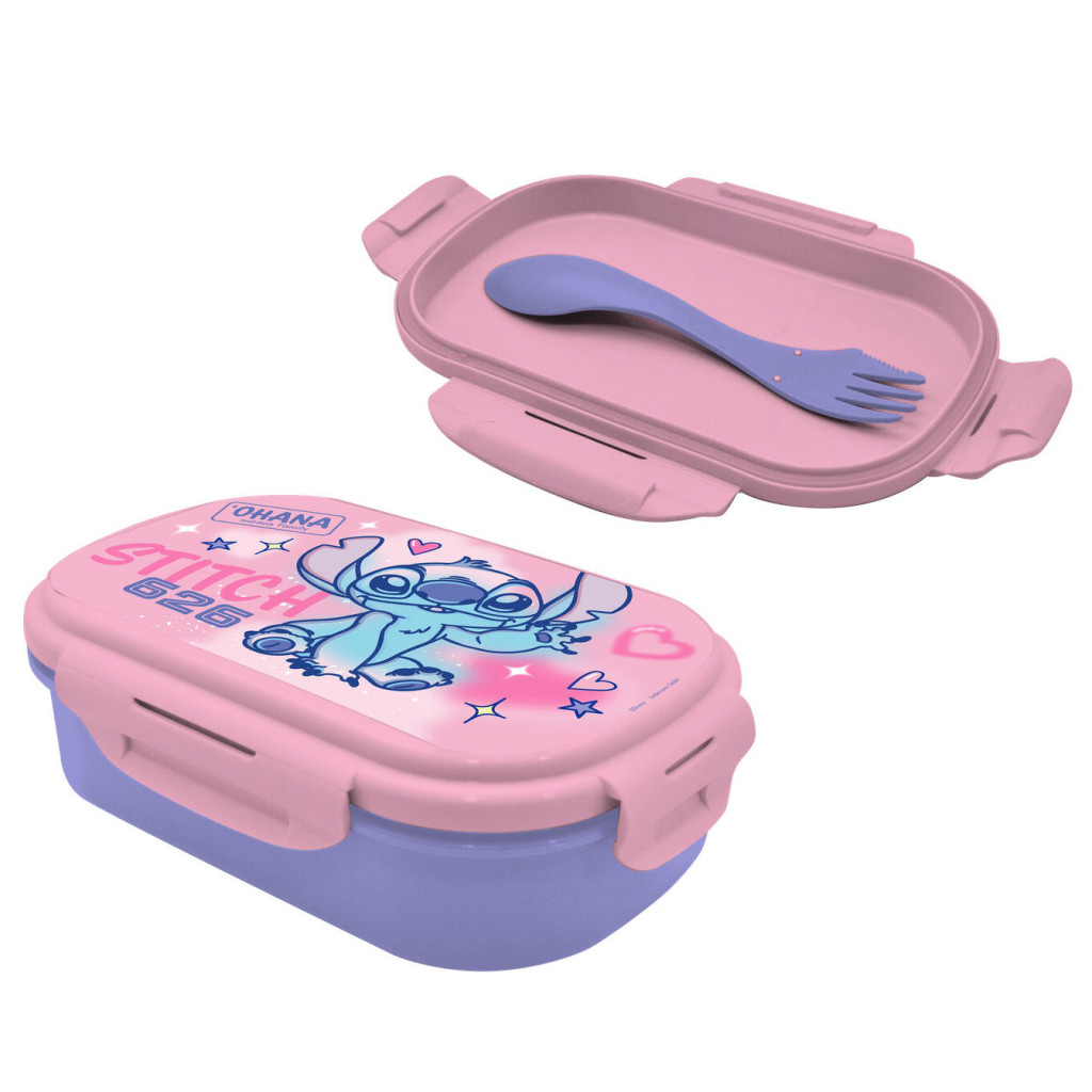 Disney Lilo and Stitch This World Lunch Box για Σχολείο με Μαχαιροπίρουνα