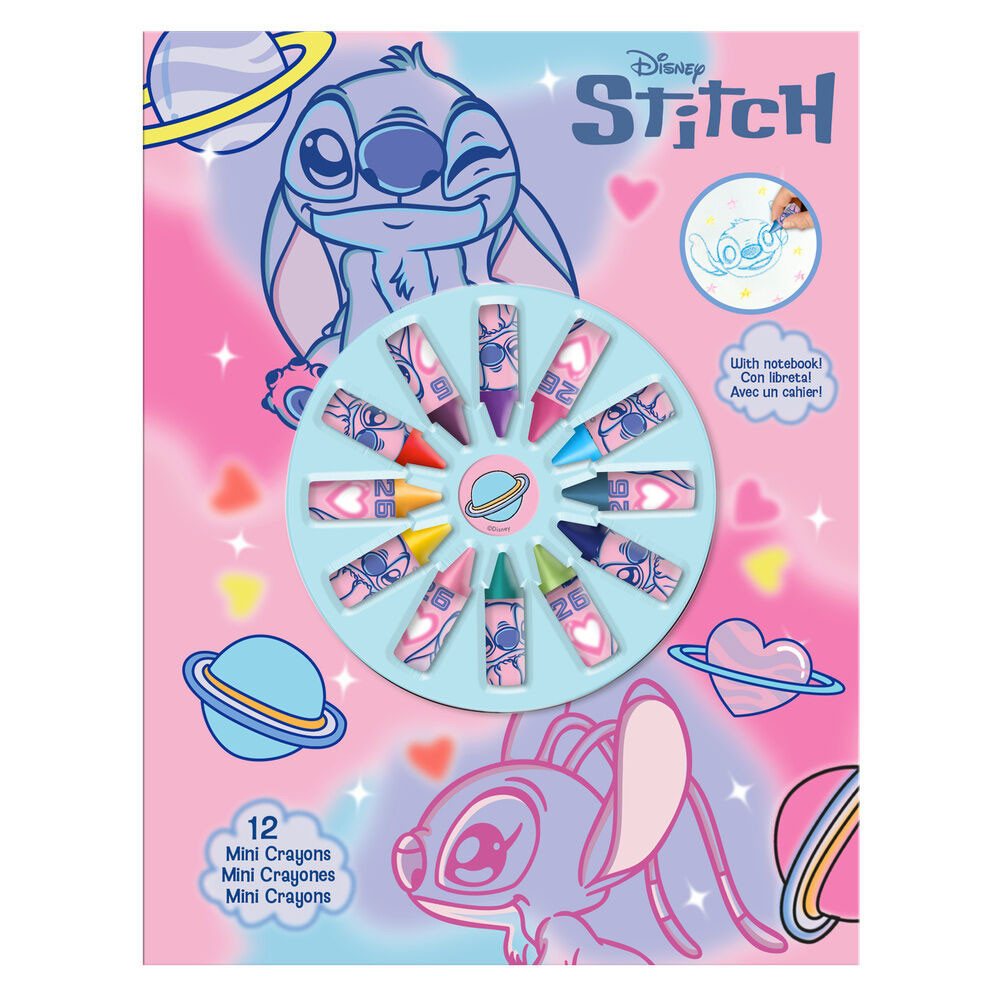 Disney Lilo & Stitch This World Παιδικό Σημειωματάριο A4 με 12 Κηρομπογιές 21,5×28 cm