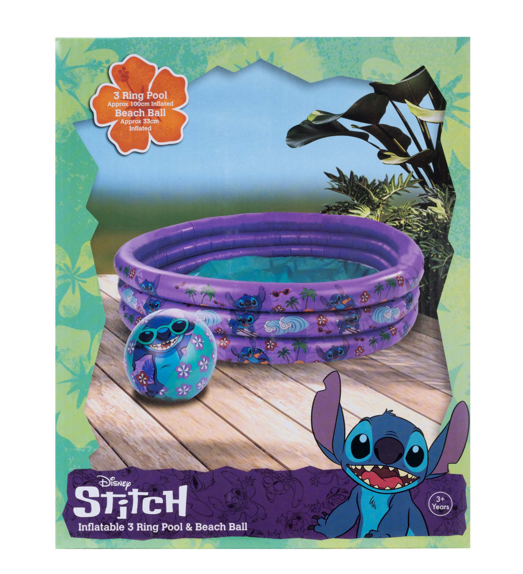 Alternative view of Paw Patrol Hawaiian Disney Lilo & Stitch, The Star Dog Σετ Παιδικής Φουσκωτής Πισίνας 3 Δακτυλίων με Μπάλα Θαλάσσης