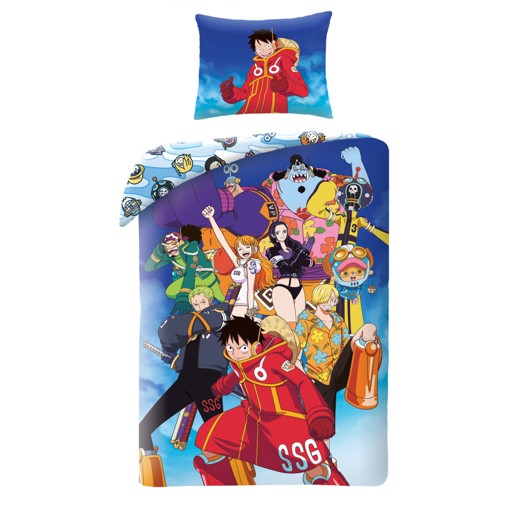 One Piece SSG Σετ Παπλωματοθήκη 140x200 εκ. με Μαξιλαροθήκη 70x90 εκ. 100% microfibre