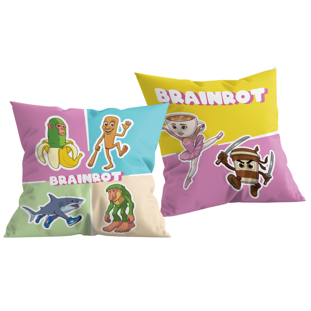 Brainrot Crazy Mix Διακοσμητικό μαξιλάρι 40x40 cm