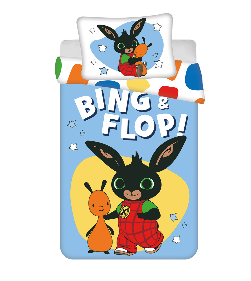 Bing Flop Βρεφικό Βαμβακερό Σετ Παπλωματοθήκης 2 Τεμαχίων 100×135 και 40×60 cm