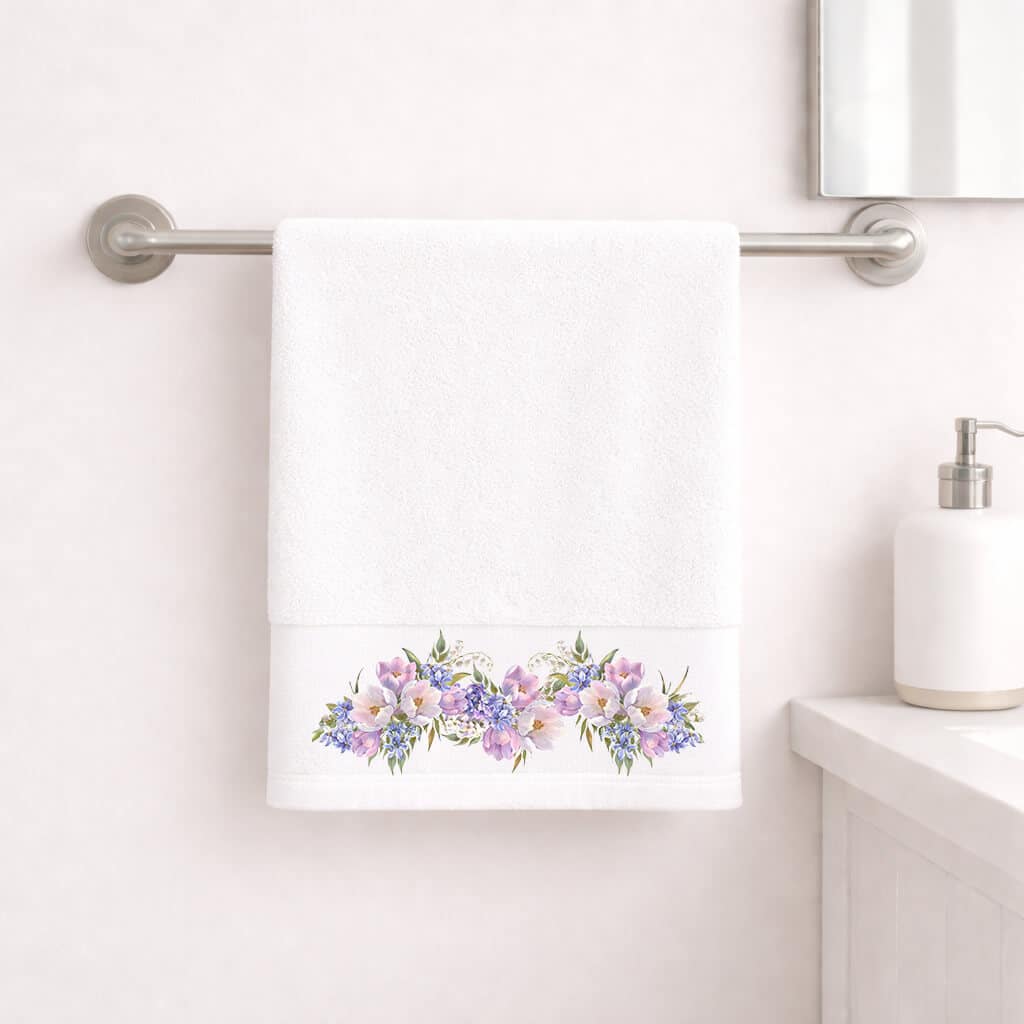 Πετσέτα Προσώπου 50×90 Violet White