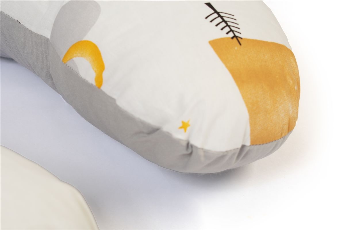Μαξιλάρι Θηλασμού bebe Rainbow 01 60x50x15 White-Grey 100% Cotton