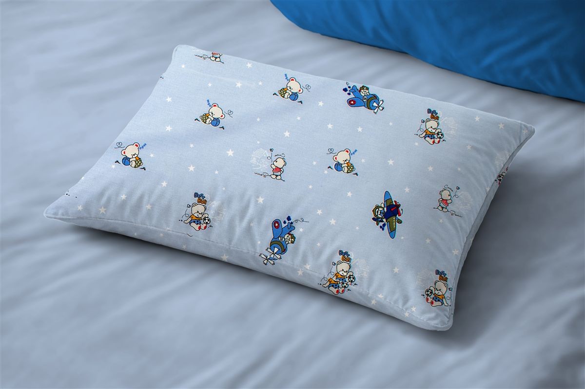Μαξιλαροθήκη Εμπριμέ kids Bear's Playtime 591 50X70 Sky Blue 100% Cotton