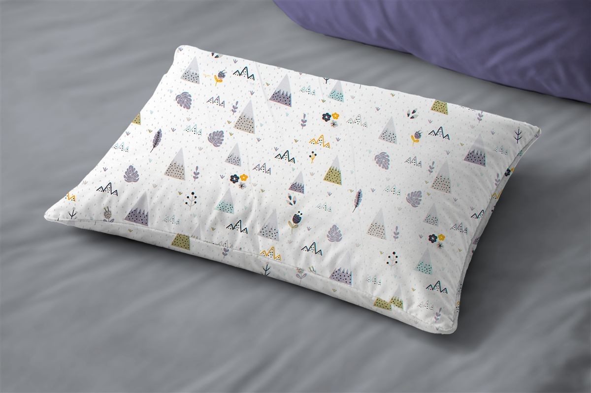 Μαξιλαροθήκη Εμπριμέ kids Whimsical Mountainside 588 50X70 White-Grey 100% Cotton
