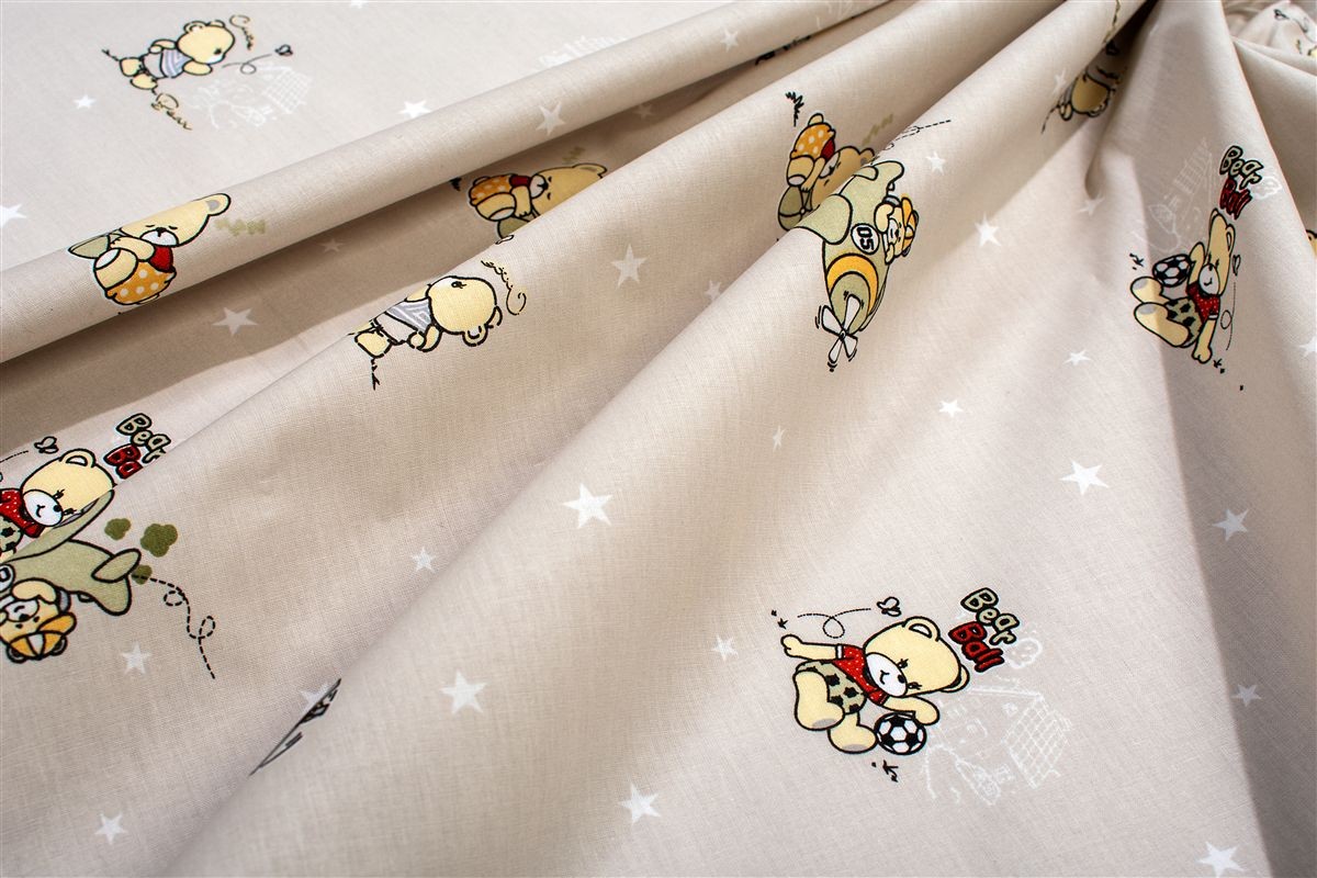 Πάνα Χασέ bebe Bear's Playtime 592 80X80 Beige 100% Cotton
