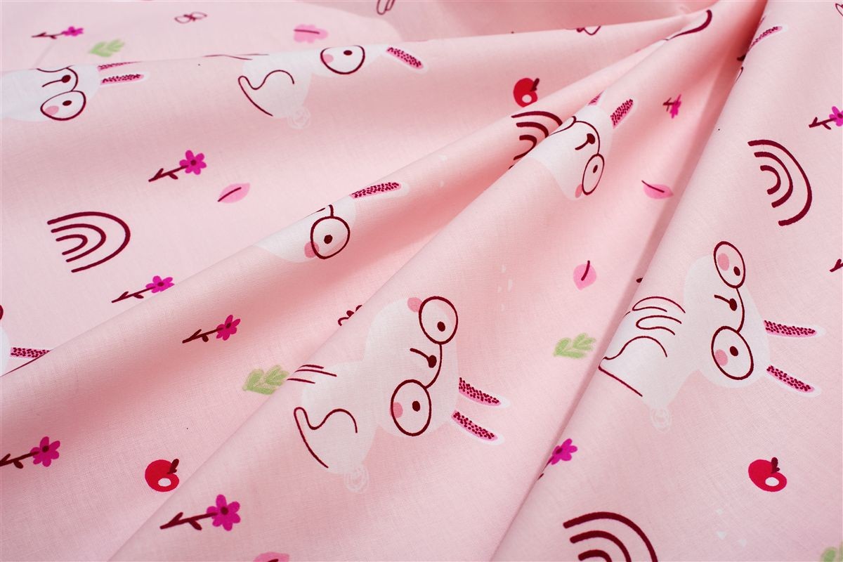 Πάνα Χασέ bebe Rabbit Garden 585 80X80 Pink 100% Cotton