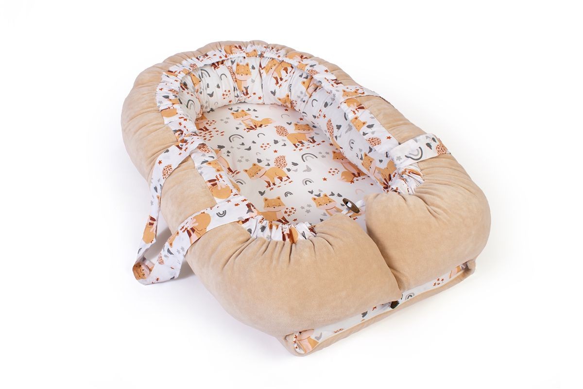 Φωλιά Ύπνου bebe Cute Fox 02 85x60x15 White-Beige 100% Cotton