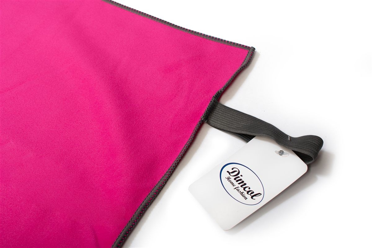 Πετσέτα Θαλάσσης Quick Dry 80x160 Fuchsia-Dark Grey 90/10 Polyester/Polyamide