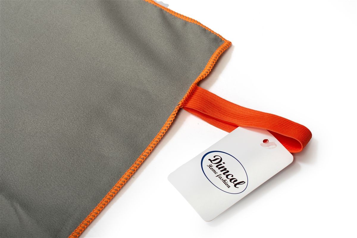 Πετσέτα Θαλάσσης Quick Dry 80x160 Grey-Orange 90/10 Polyester/Polyamide