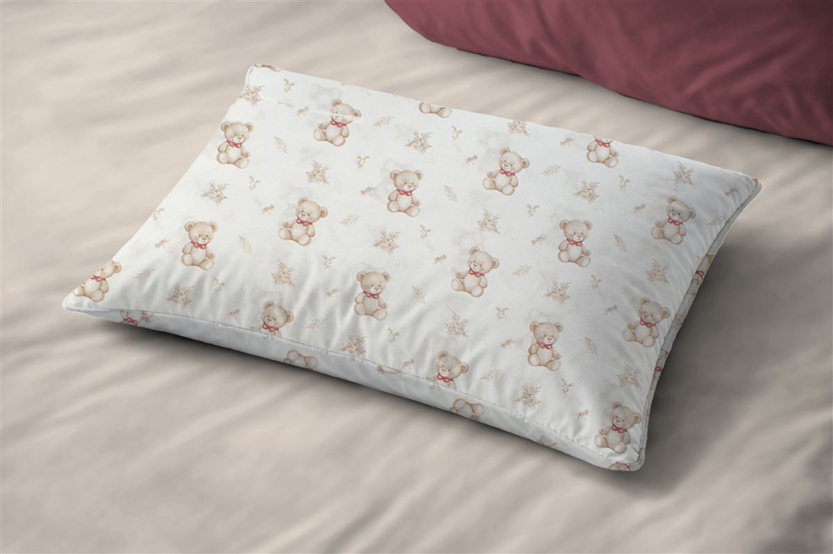 Μαξιλαροθήκη Εμπριμέ kids Newborn Bear 716 50x70 White-Beige 100% Cotton