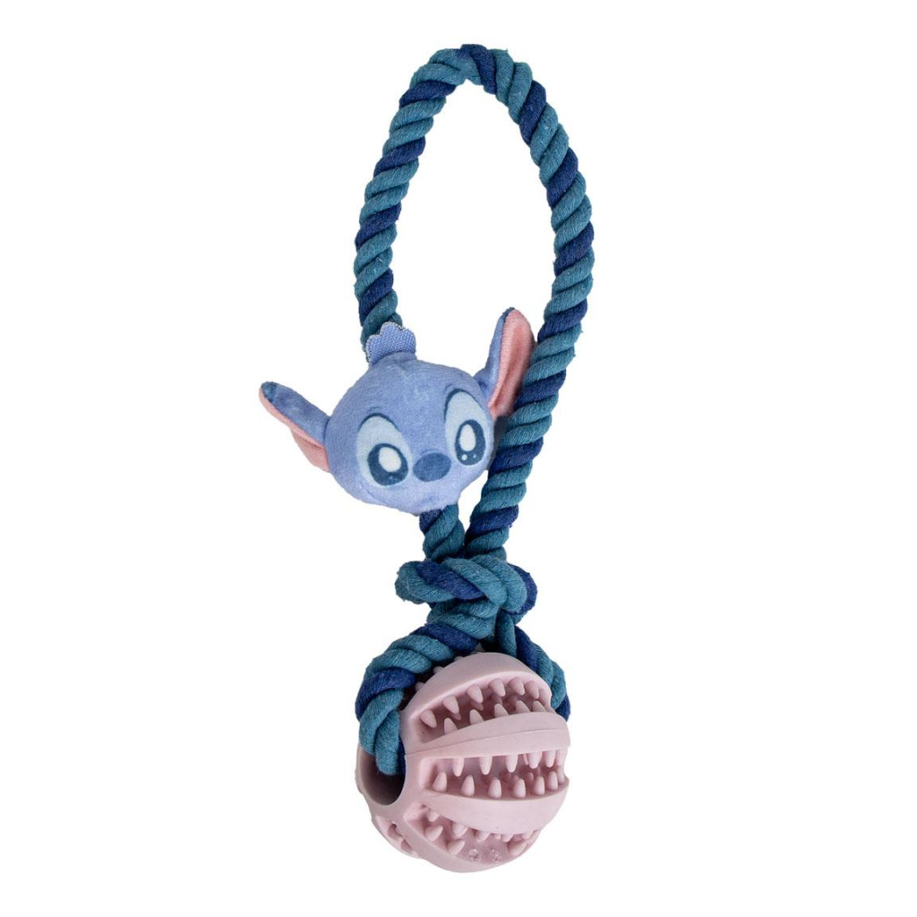 Disney Lilo and Stitch Alien Παιχνίδι Σκύλου με Σχοινί και Μπάλα TPR 24 εκ