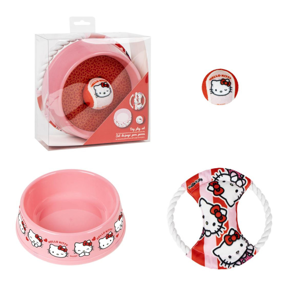Hello Kitty Pink Σετ Δώρου για Κατοικίδια 3 Τεμαχίων
