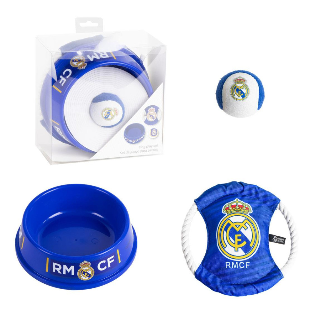 Real Madrid Blue Σετ Δώρου για Κατοικίδια 3 Τεμαχίων