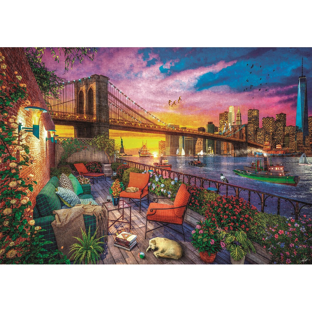 Alternative view of Cities Balcony Sunset  New York 3000 Τεμάχια puzzle by Clementoni