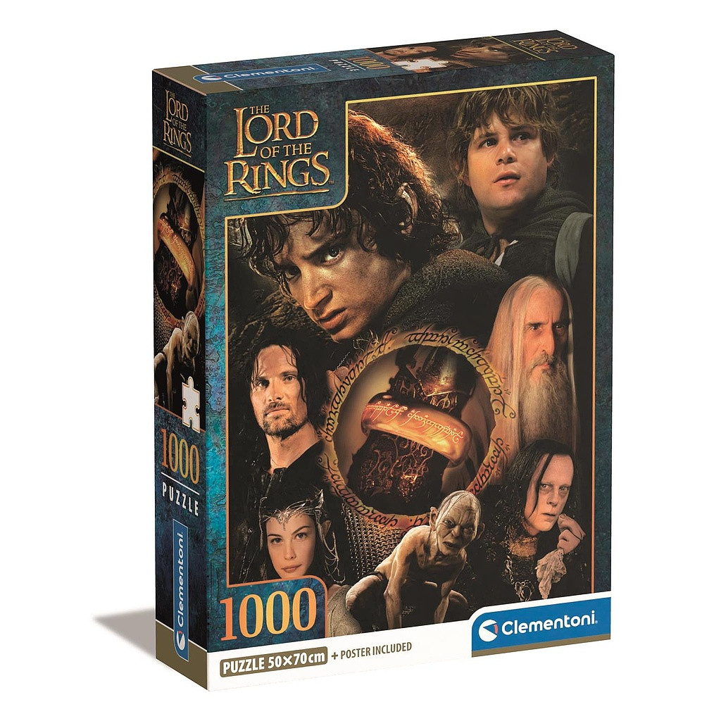 The Lord of the Rings, The One Ring's Burden Παιδικό Puzzle 1000 Τεμαχίων Συμπαγούς Σχεδιασμού Clementoni