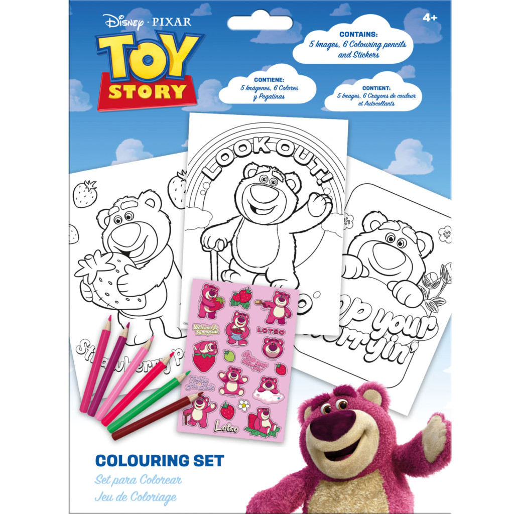 Disney Toy Story Lotso Strawberry Σετ Ζωγραφικής με Αυτοκόλλητα