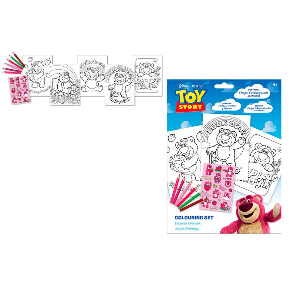 Alternative view of Disney Toy Story Lotso Strawberry Σετ Ζωγραφικής με Αυτοκόλλητα