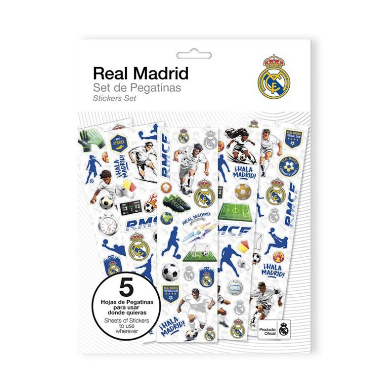 Real Madrid Σετ Αυτοκόλλητα 5 Φύλλα
