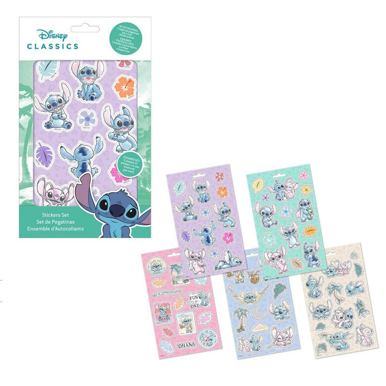 Disney Lilo & Stitch Cheeky Σετ Αυτοκόλλητων 5 Φύλλων 15×25 cm