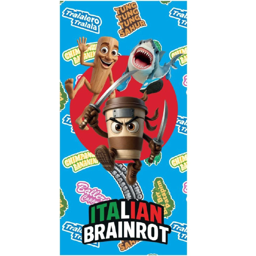 Brainrot Meme Madness Πετσέτα Μπάνιου και Παραλίας 70x140cm (Fast Dry)