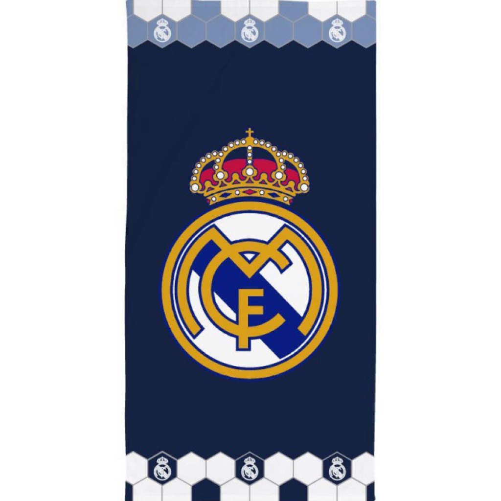 Real Madrid Hexa Design Πετσέτα Μπάνιου και Παραλίας 70x140cm (Fast Dry)