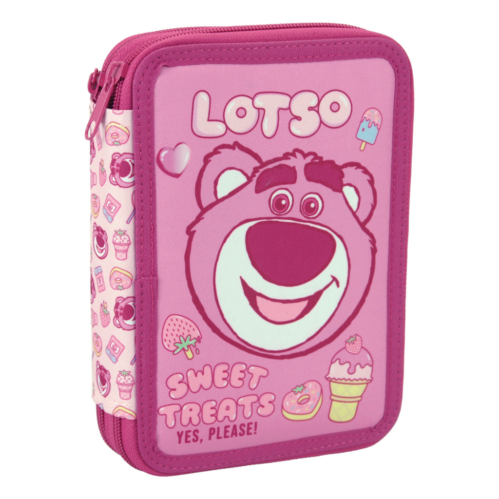 Disney Toy Story Lotso Jam Παιδική Κασετίνα Δύο Θέσεων Γεμάτη
