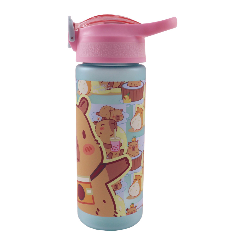 Alternative view of Capybara Chill Παγούρι Πλαστικό Ματ με Καλαμάκι 600 ml