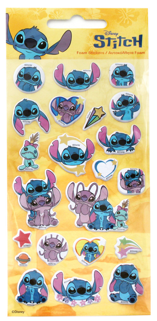 Disney Lilo & Stitch Star Ανάγλυφο Αφρώδες Σετ Αυτοκόλλητων 10×21 cm