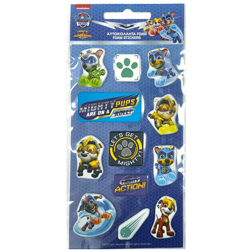 Paw Patrol Knights Puffy Foam Σετ Παιδικά Αυτοκόλλητα