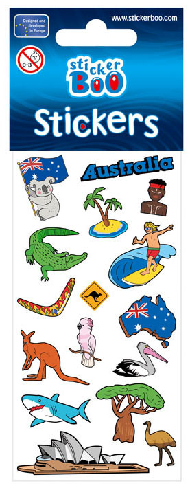 Travel Australia Σετ Παιδικά Αυτοκόλλητα