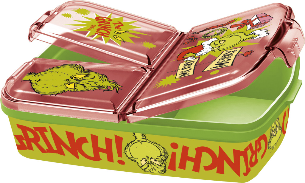 The Grinch Christmas Mischief Παιδικό Lunch Box με Χωρίσματα για Σχολείο