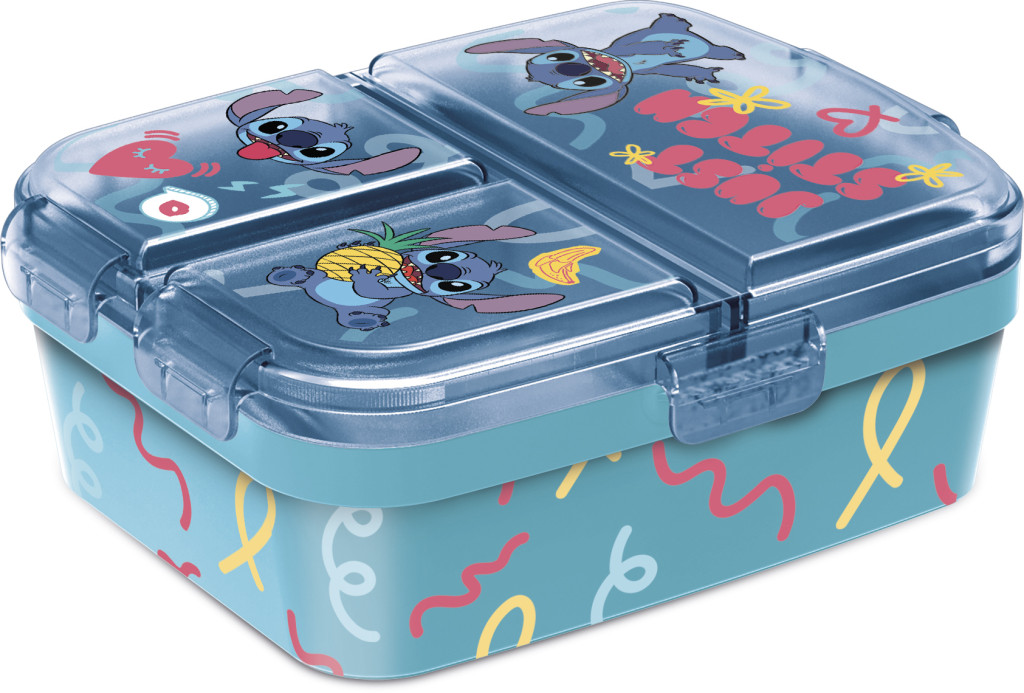 Disney Lilo and Stitch Just Παιδικό Lunch Box με Χωρίσματα για Σχολείο XL