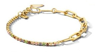 Victoria Σε Χρυσή Απόχρωση Multi-colored Fashion Stone Bracelet