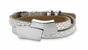 Victoria Ασημί Απόχρωση Leather Bracelet